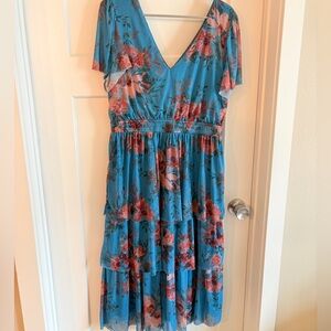 Maurices Blue Floral Midi Dress